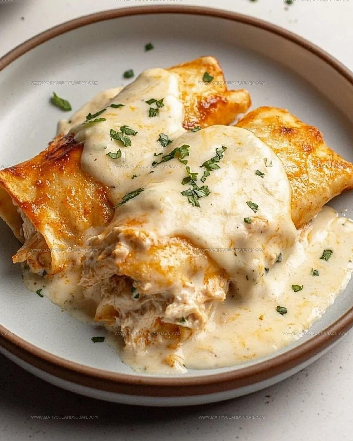 Chicken Enchiladas With Cheese Sauce Recipe