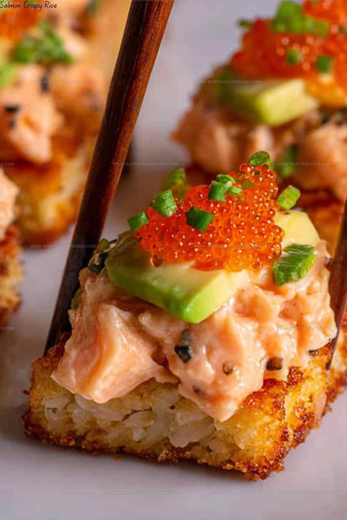 Crispy Sushi Rice Salmon Recipe