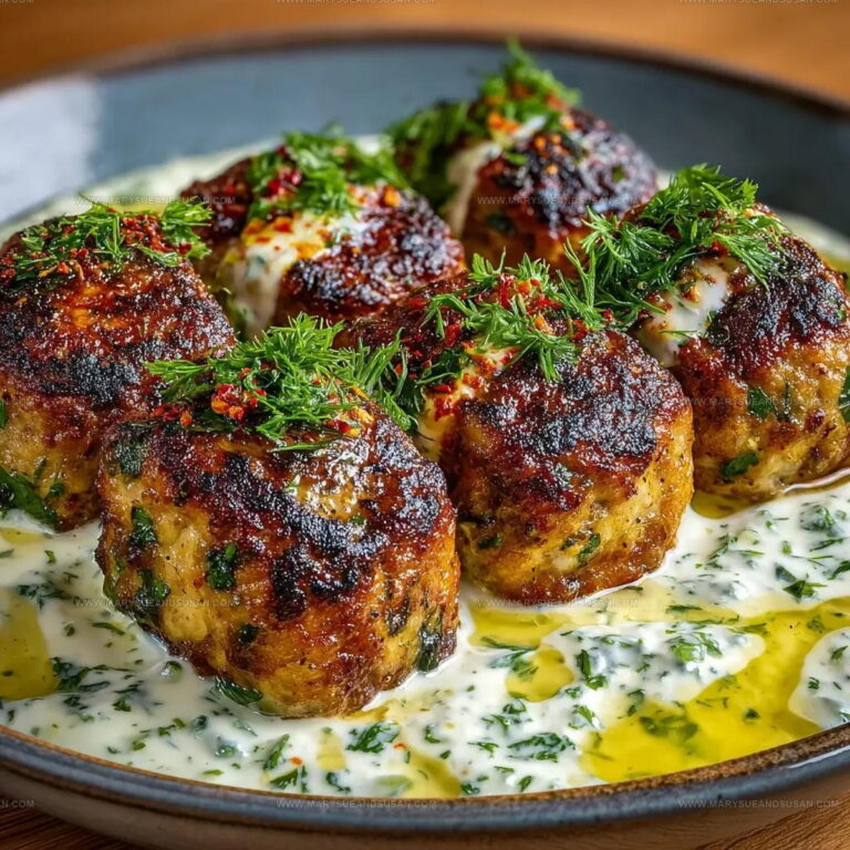 Herbed Chicken Kofta Garlic Yogurt Sauce Recipe