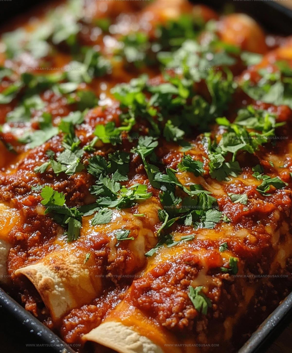 Family-Style Ground Beef Enchiladas Recipe