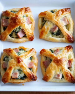 Ham Cheese Spinach Puffs Recipe