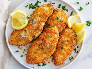 Lemon-Butter Parmesan Crusted Chicken Recipe