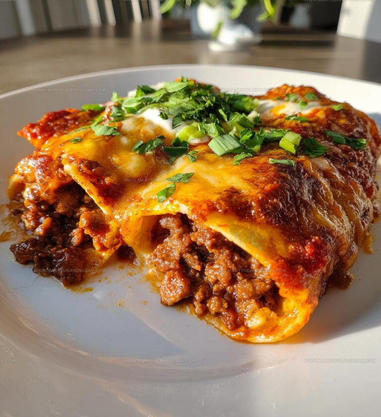 Cheesy Ground Beef Enchiladas Recipe