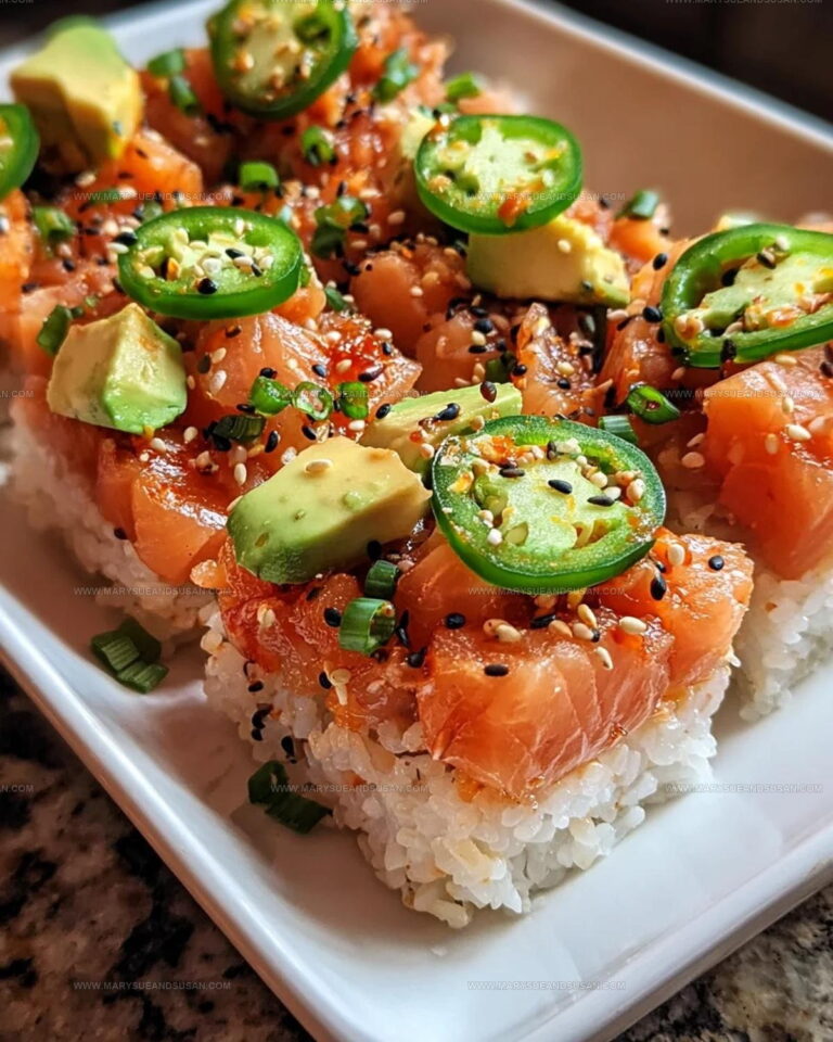 Crispy Rice Salmon Sushi Recipe