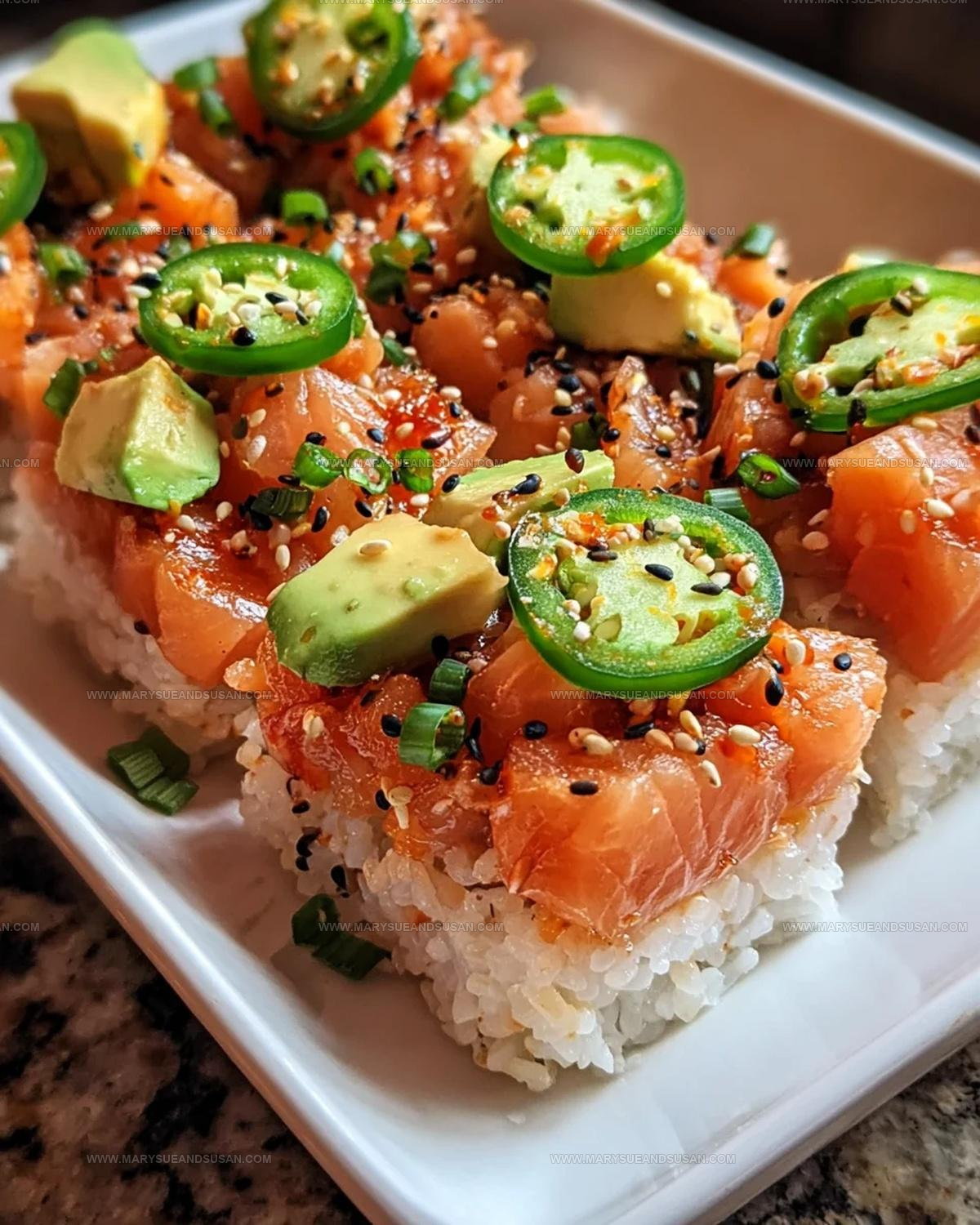 Crispy Rice Salmon Sushi Recipe