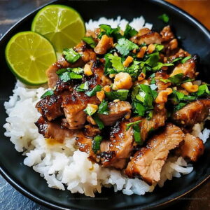 Ginger Lime Pork With Coconut Rice Recipe
