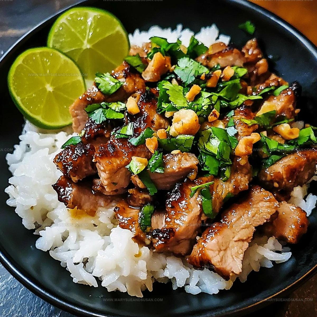 Ginger Lime Pork With Coconut Rice Recipe