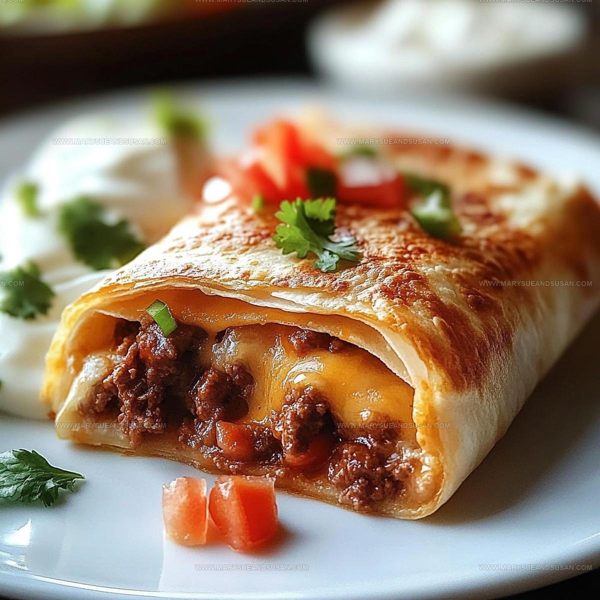 Golden Fried Beef Chimichanga Recipe