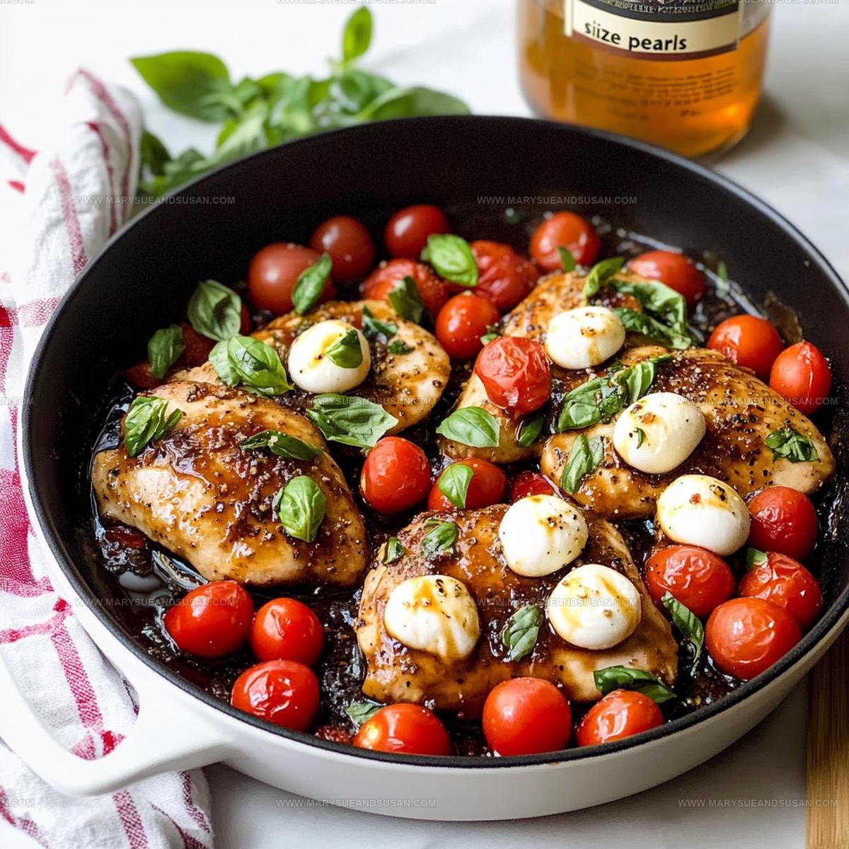 One Pan Balsamic Basil Chicken Recipe