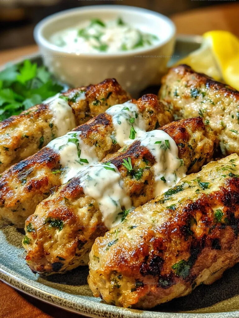Middle Eastern Chicken Kofta Yogurt Sauce Recipe