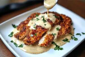 Skillet Parmesan Crusted Chicken Cream Sauce Recipe