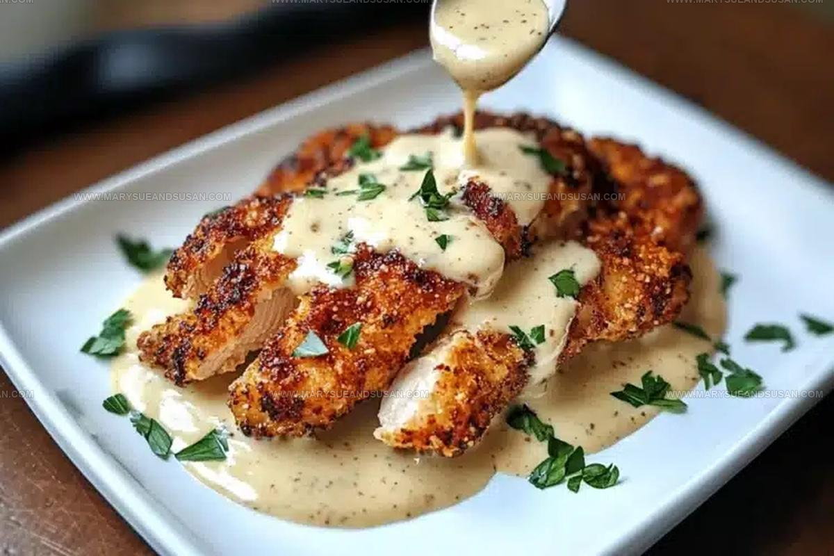 Skillet Parmesan Crusted Chicken Cream Sauce Recipe
