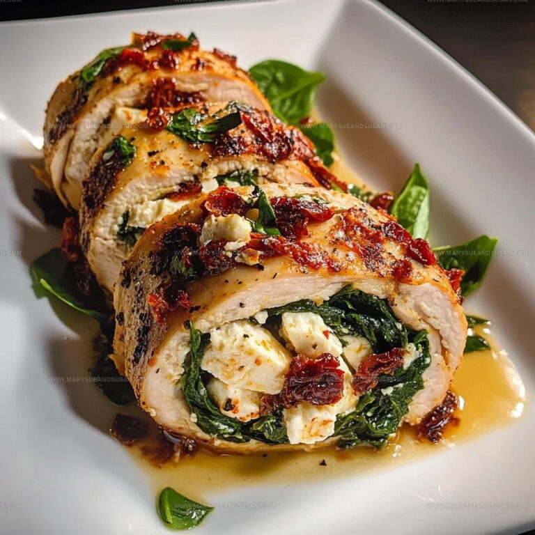 Rolled Up Chicken With Feta Spinach And Sun Dried Tomatoes Recipe