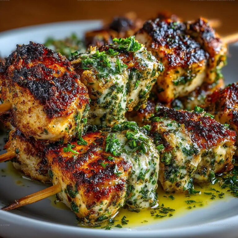 Ranch Marinated Garlic Parmesan Chicken Skewers Recipe