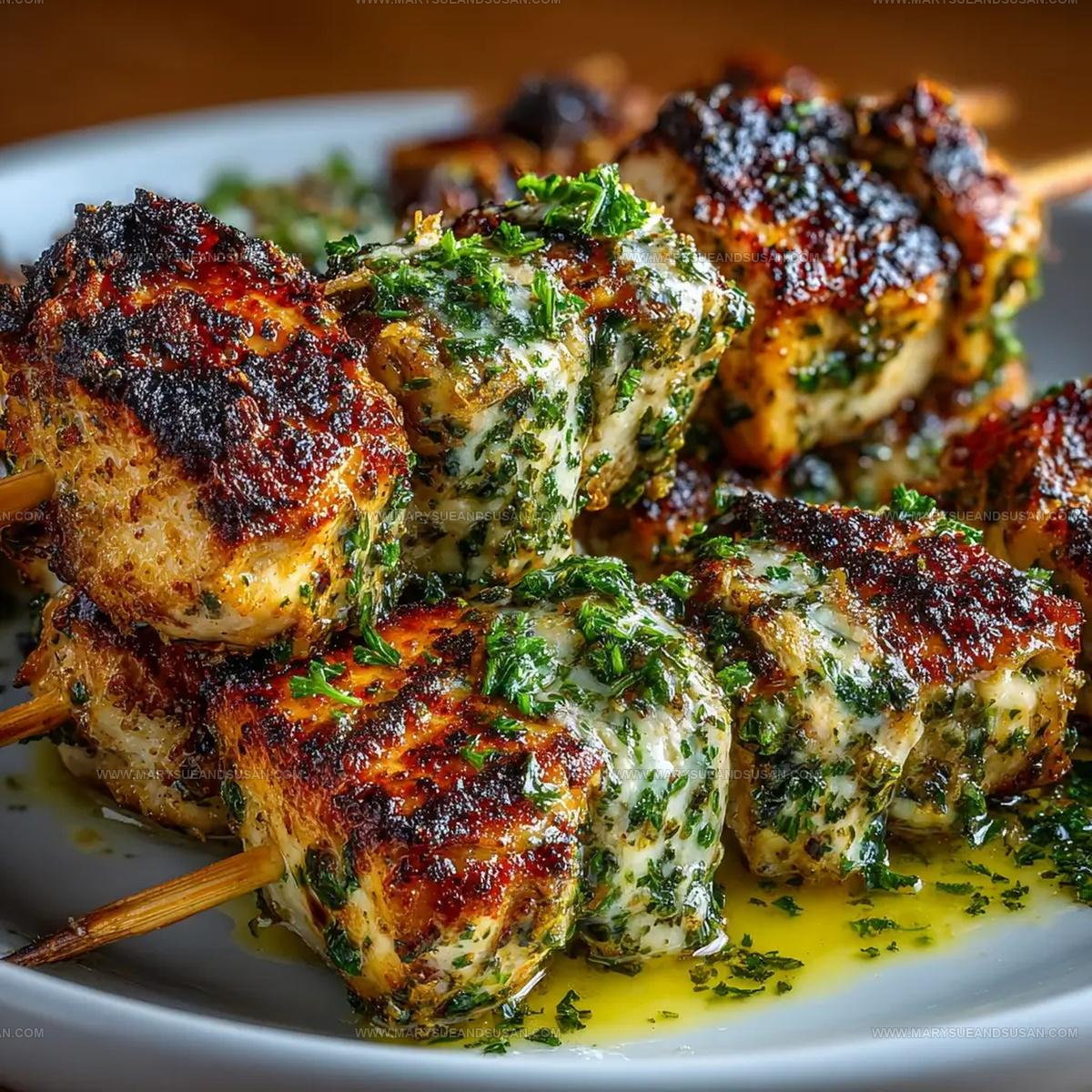 Ranch Marinated Garlic Parmesan Chicken Skewers Recipe