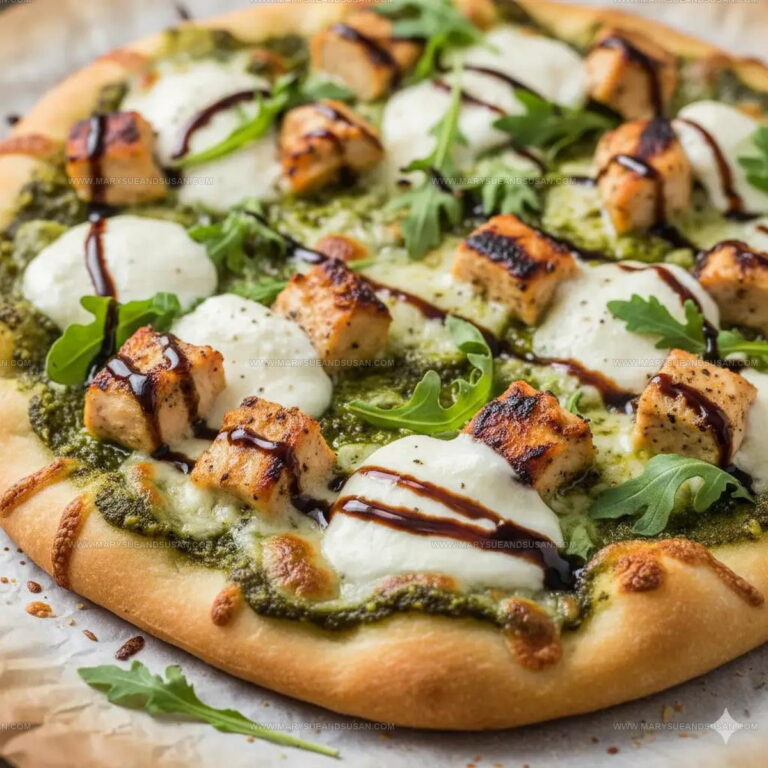 Oven Baked Pesto Chicken Flatbread Recipe