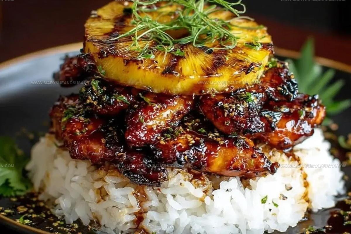 Hawaiian Huli Huli Chicken Stack Recipe