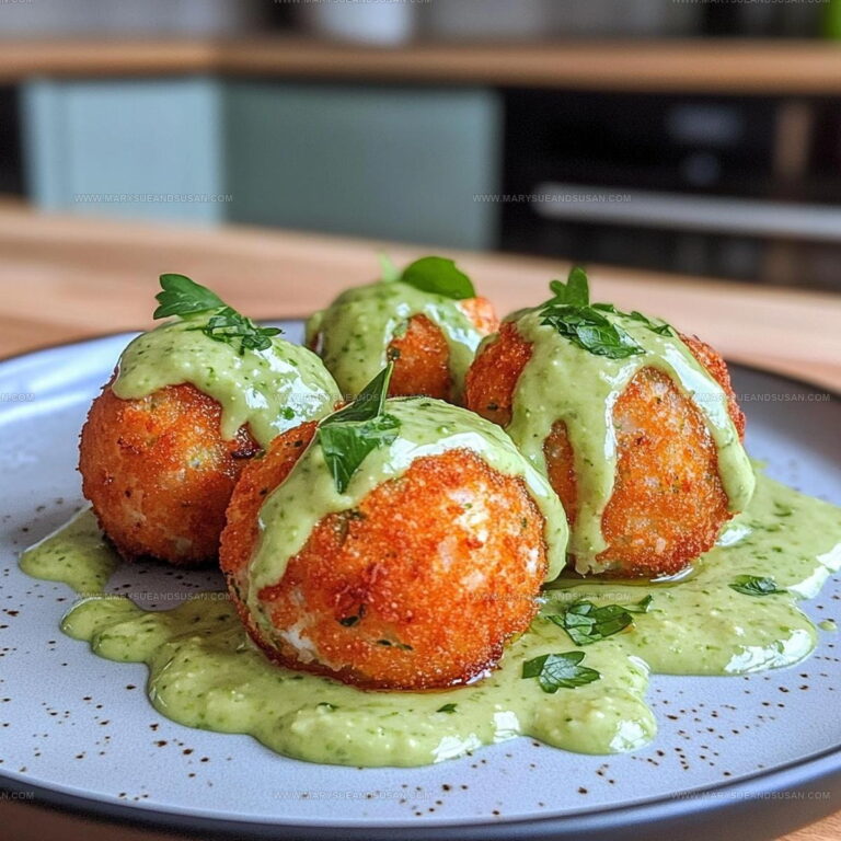 Salmon Balls with Creamy Avocado Sauce Recipe