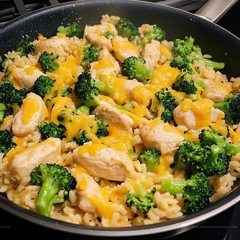 One Pan Cheesy Chicken And Broccoli Rice Recipe