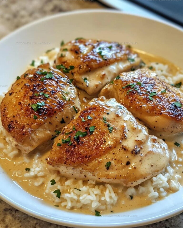 Creamy Skillet Smothered Chicken Rice Recipe