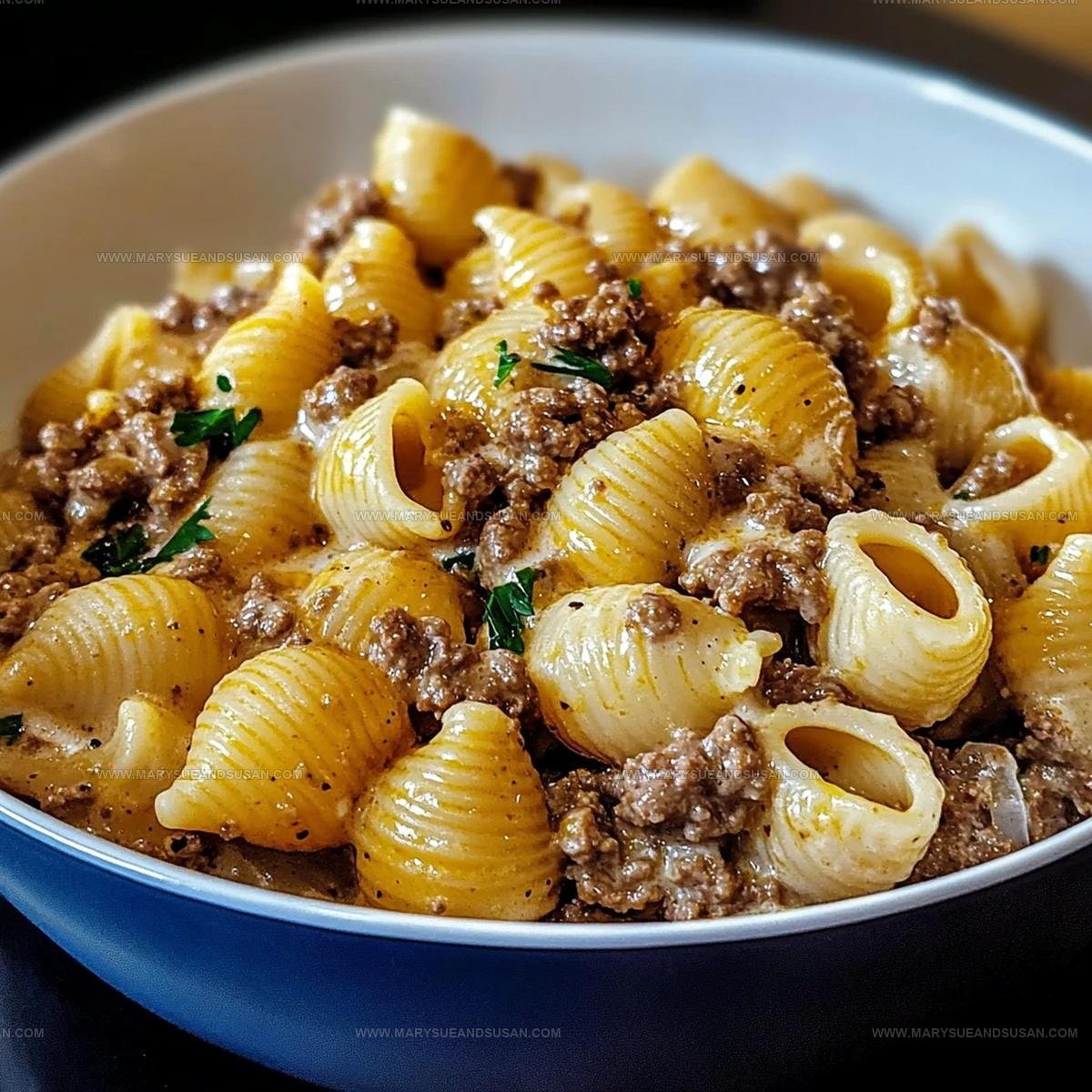 Weeknight Creamy Beef And Shells Recipe