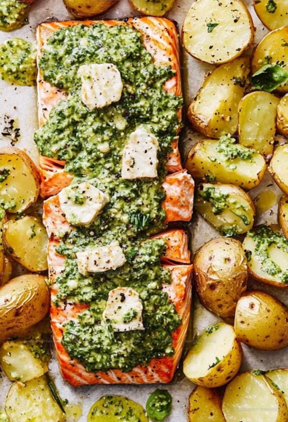 Green Goddess Salmon and Potatoes Recipe