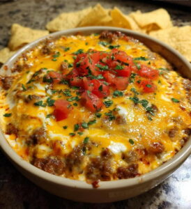 Cheesy Beef Queso Dip Recipe