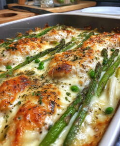One Pan Caesar Chicken Asparagus Recipe
