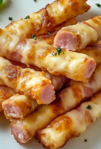 Baked Ham Cheese Crescent Sticks Recipe