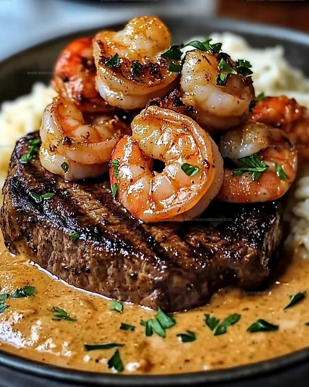 Cajun Shrimp Sauce Over Steak Recipe
