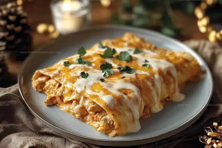 Cheesy Chicken Enchiladas with Sauce Recipe