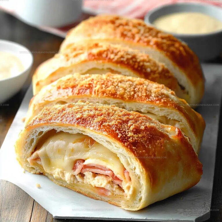 Stuffed Chicken Cordon Bleu Stromboli Roll Recipe