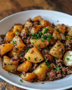 One Skillet Ground Beef And Potatoes Recipe