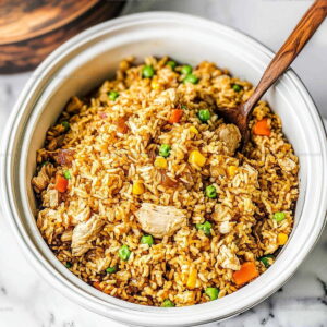 Easy Crockpot Chicken Fried Rice Recipe