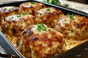 Oven-Baked Garlic Parmesan Chicken Meatloaves Recipe