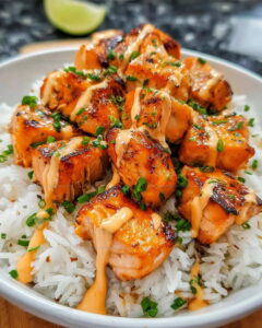 Oven Baked Bang Bang Salmon Bites Recipe