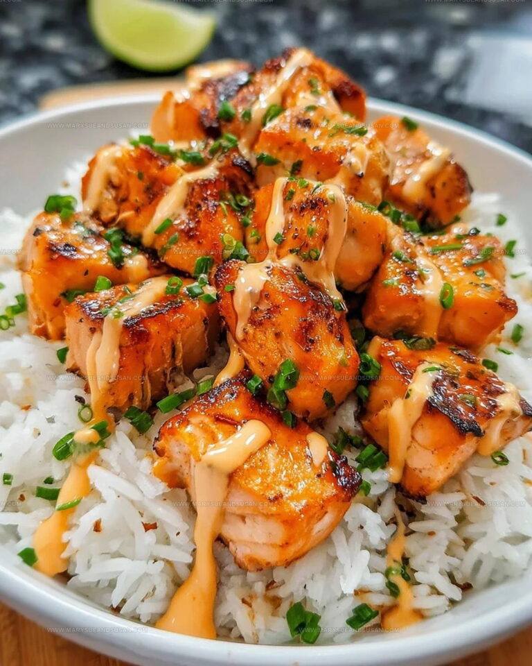 Oven Baked Bang Bang Salmon Bites Recipe