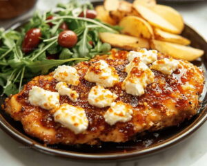 Skillet Crispy Hot Honey Feta Chicken Recipe