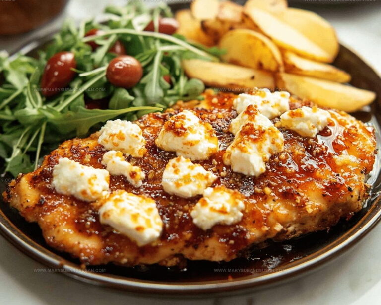 Skillet Crispy Hot Honey Feta Chicken Recipe