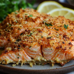 Sweet Crispy Parmesan Crusted Salmon Recipe