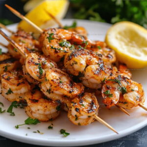Garlic Grilled Shrimp Skewers Recipe