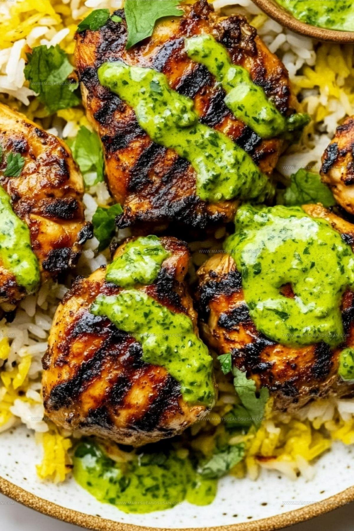 Peruvian Chicken Rice with Green Sauce Recipe