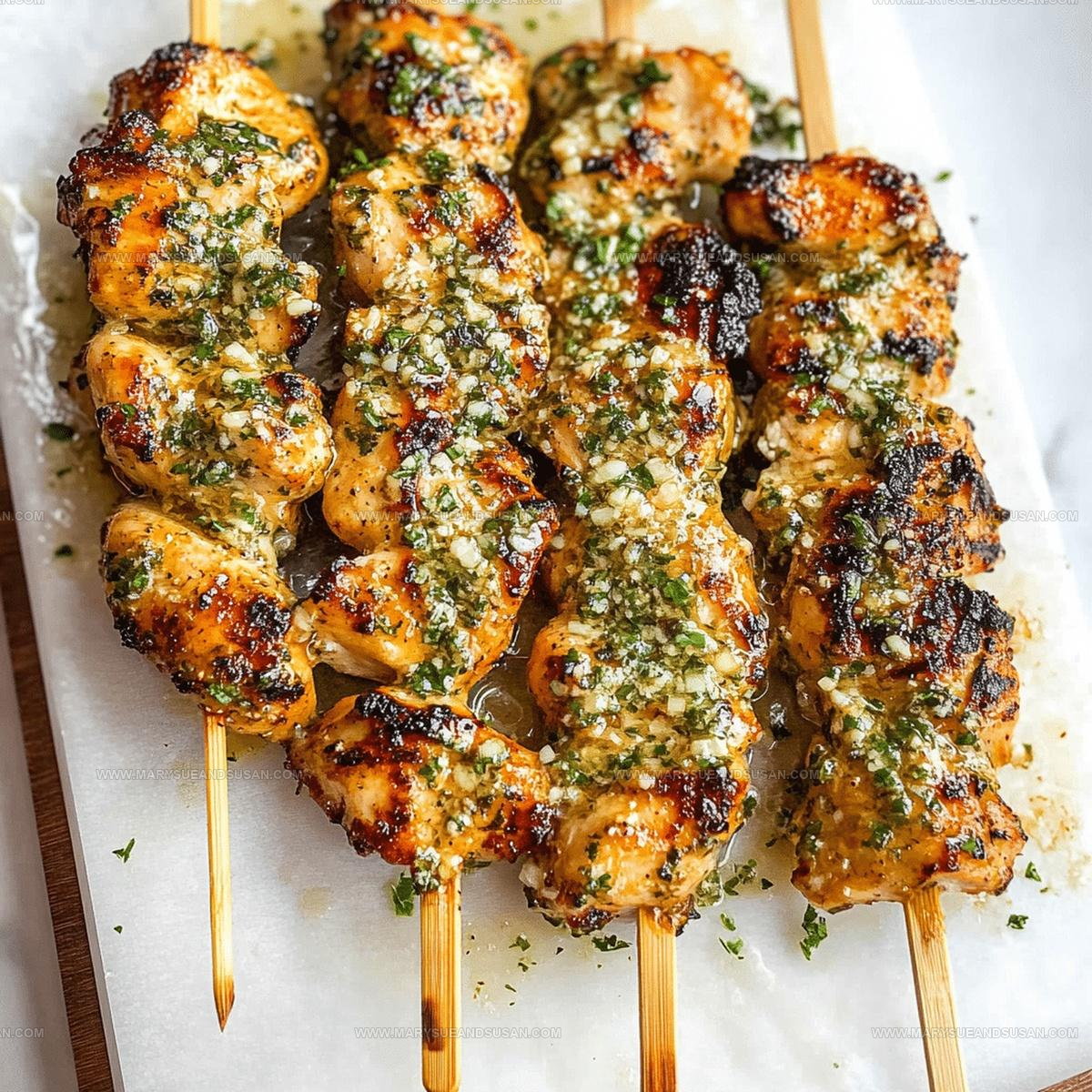 Grilled Garlic Parmesan Chicken Skewers Recipe