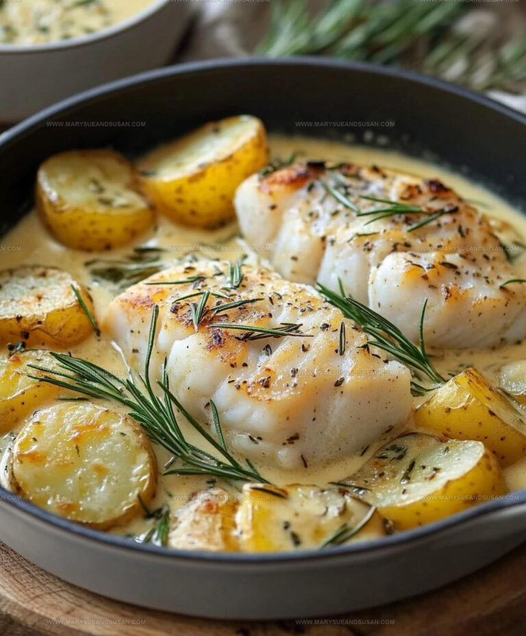 Cod And Potatoes Rosemary Cream Sauce Recipe