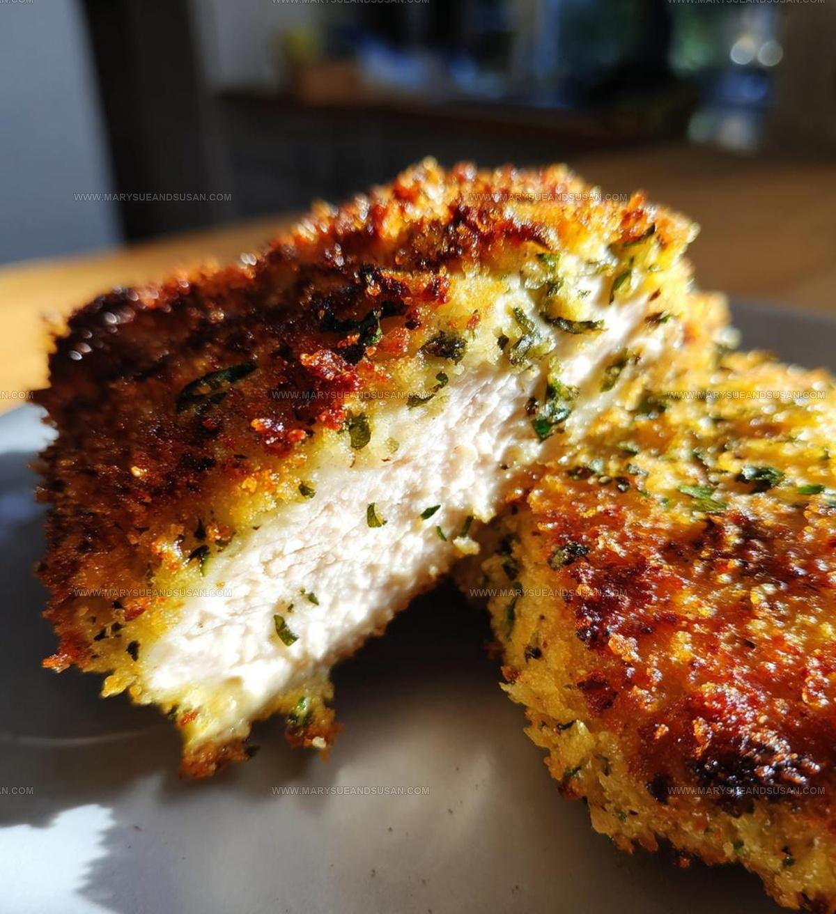 Oven Crispy Parmesan Crusted Chicken Recipe