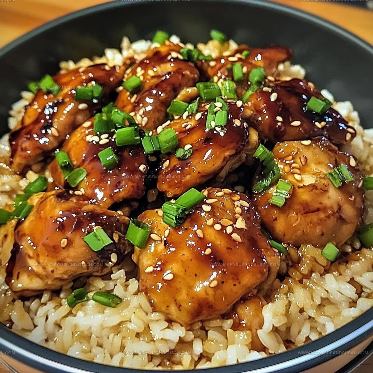 Sticky Sweet Heat Teriyaki Chicken Rice Recipe