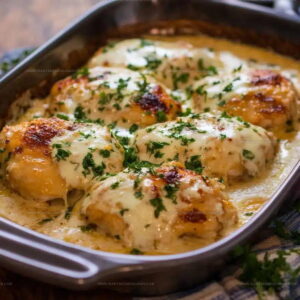 Cheesy Sour Cream Smothered Chicken Recipe