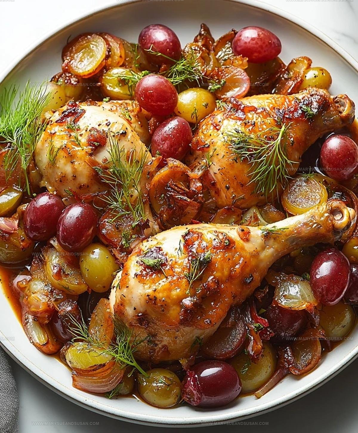 Braised Chicken Legs with Grapes Recipe