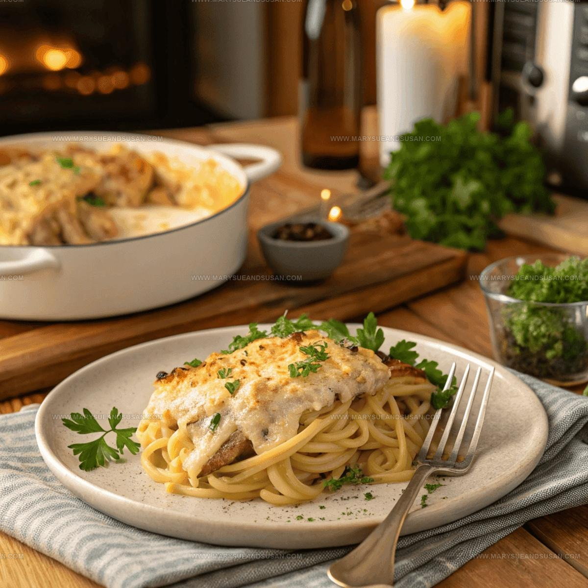 Creamy Baked Easy Chicken Tetrazzini Recipe