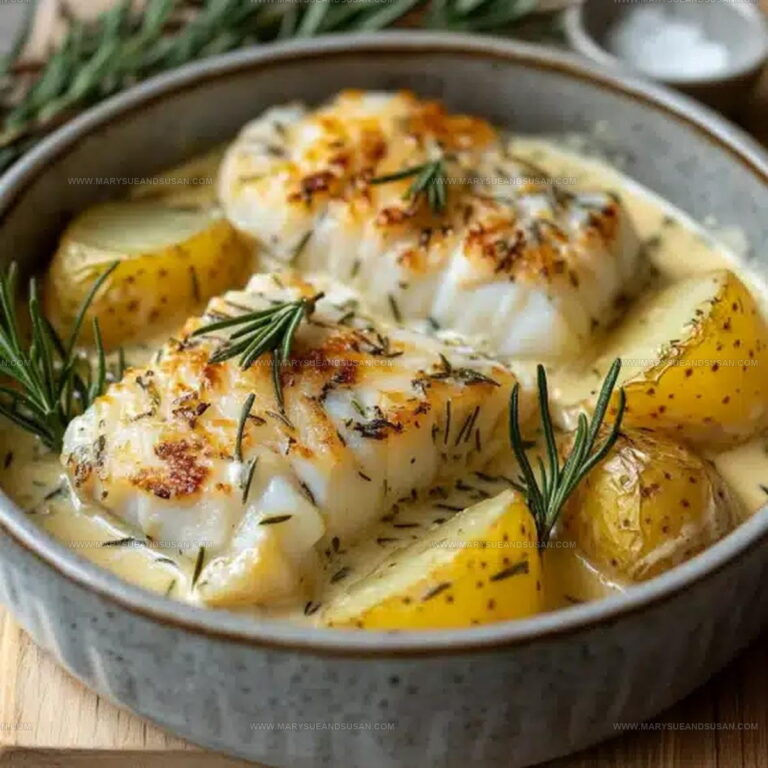 Cod Potatoes Rosemary Cream Recipe